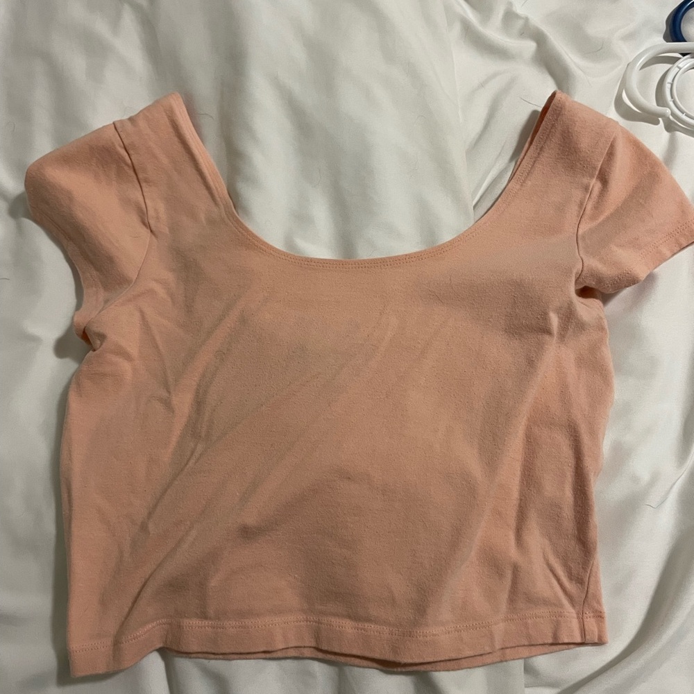 Coral colored crop top